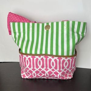 NWT Mud Pie Diaper Bag Pink/green